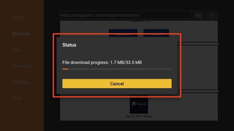 wait for the application to install