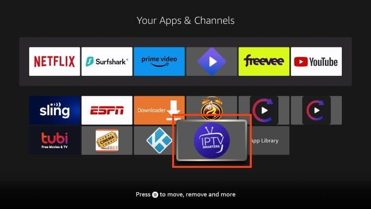 long click on iptv smarters pro